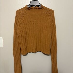 American Eagle Outfitters Tan Cowl Neck Sweater